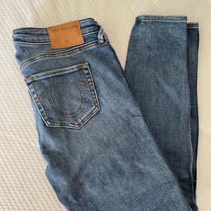 True Religion Halle Super Skinny Mid Rise Jeans